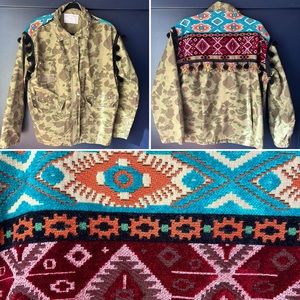 Zara military jacket with embroidery